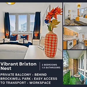 Apartment Chic 2-bed Flat With Workspace, Balcony, Parking London