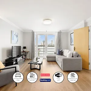 2 Bedroom Short Term & Flexible Renting Canary Wharf With Free Parking And Free Wifi Apartment *